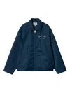 Carhartt Script-logo Work Jacket In Blue