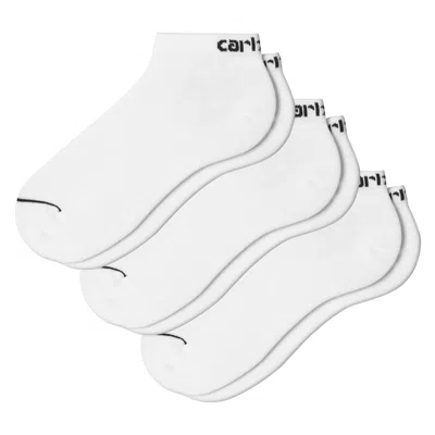 Carhartt Script Sneaker Socks White