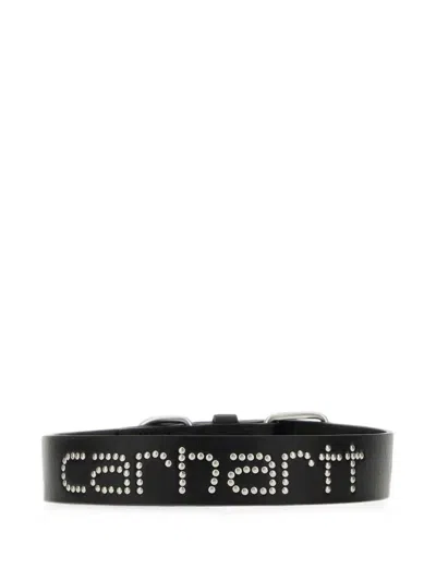 Carhartt Script Studs Dog Collar In White