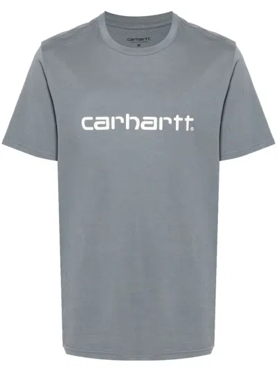 Carhartt Script T-shirt In Gray