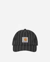 Carhartt Seaton Cap Striped Wool Blend Hat In Black