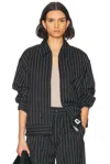 Carhartt Black Seaton Jacket In Seaton Stripe & Black