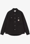 Carhartt Selby Shirt Jac Cotton Canvas Casual Blue In Black