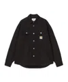 Carhartt Selby Shirt Jac Cotton Canvas Casual Blue In Black