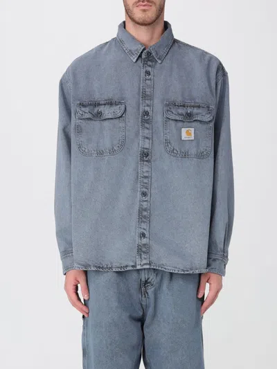 Carhartt Shirt  Wip Men Color Gnawed Blue