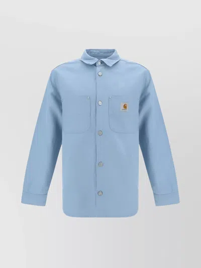 Carhartt Shirt Cotton Chest Pockets In Blue