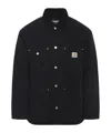 Carhartt Wip Structured Organic Cotton Casual Jacket In Black