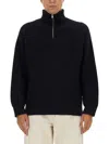 Carhartt Shirt With Zip. In Blue