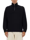 Carhartt Shirt With Zip. In Blue