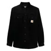 Carhartt Selby Shirt Jac Cotton Canvas Casual Blue In Black