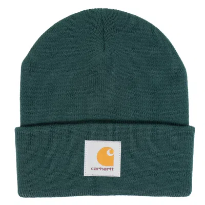 Carhartt Short Acrylic Watch Hat Dark Fir In Green