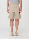 Carhartt Multi-pocket Cotton Bermuda Shorts In Beige