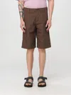 Carhartt Twill Short With Pockets And Loops In Brown
