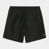 CARHARTT SHORT DE BAIN CHASE BLACK / GOLD