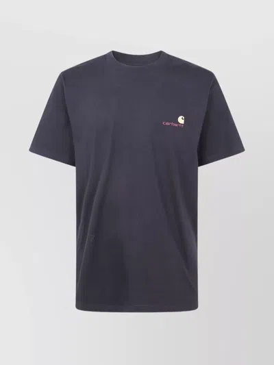 Carhartt Short Sleeve American Script Graphic T-shirt In Blue