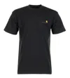 Carhartt Wip American Script Logo-embroidered Cotton T-shirt In Black