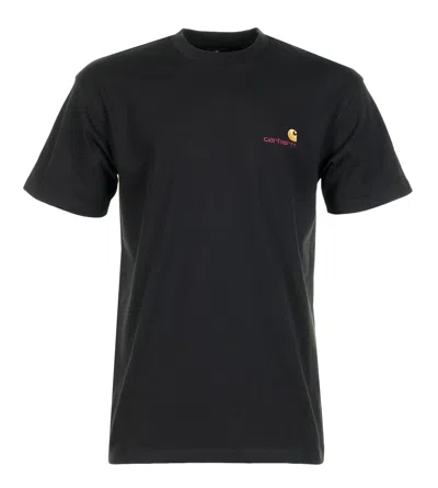 CARHARTT SHORT SLEEVE AMERICAN SCRIPT T SHIRT BLACK