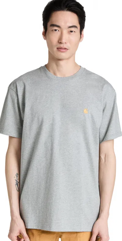 CARHARTT SHORT SLEEVE CHASE T-SHIRT GREY HEATHER