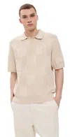 Carhartt Short Sleeve Checker Polo Fleur De Sel In Neutral