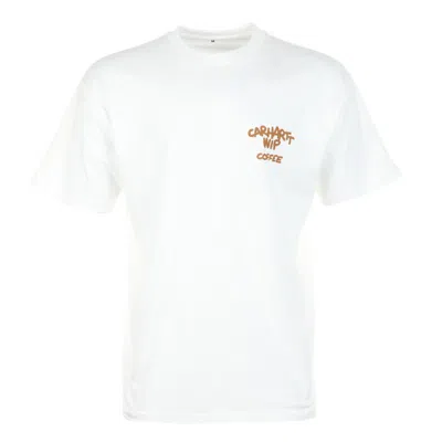 Carhartt Mens White Short-sleeve Coffee Break Cotton T-shirt