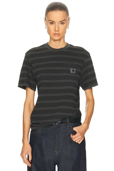 Carhartt Short Sleeve Hanson Pocket T-shirt In Gray