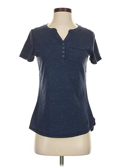 Pre-owned Carhartt Short Sleeve Henley Shirt In Blue