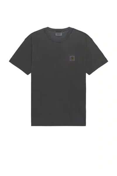 Carhartt Short Sleeve Nelson T-shirt In Charcoal Grey