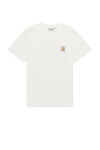 Carhartt Cotton T-shirt With Logo Patch In Wax Garment Dyed