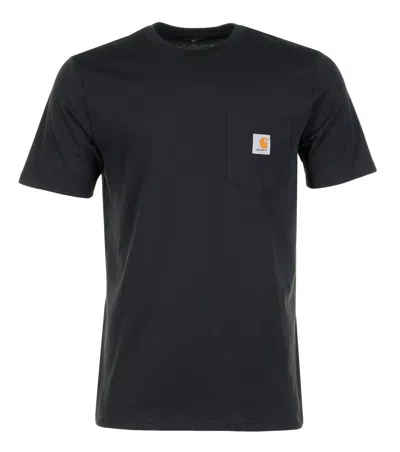 CARHARTT SHORT SLEEVE POCKET T SHIRT BLACK