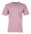 Carhartt Short Sleeve Pocket T Shirt Daphne In Pink