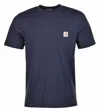 Carhartt Short Sleeve Pocket T Shirt Dark Navy In Blue