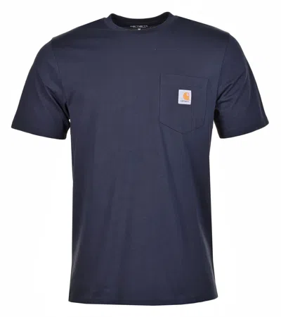 CARHARTT SHORT SLEEVE POCKET T SHIRT DARK NAVY