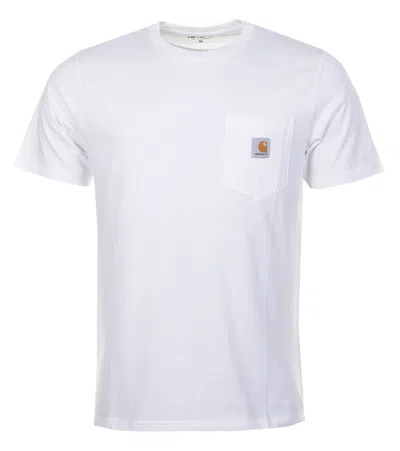 CARHARTT SHORT SLEEVE POCKET T SHIRT WHITE