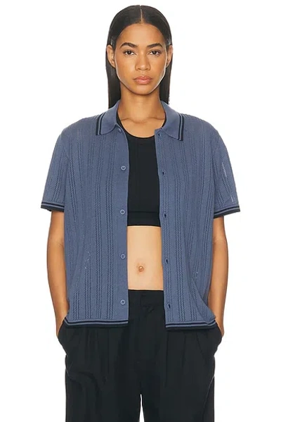 Carhartt Short Sleeve Ramsey Knit Shirt In Blue