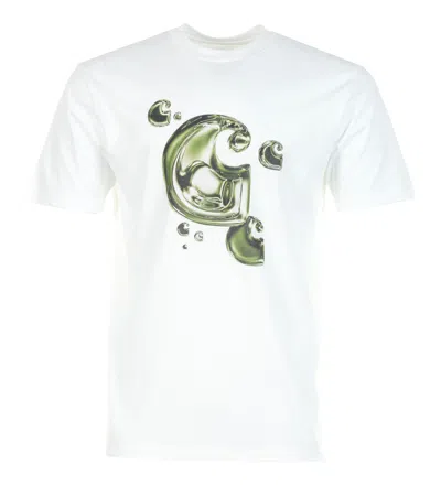 Carhartt Short Sleeve Solar Chrome C-logo T Shirt White