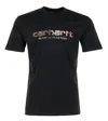 Carhartt Short Sleeve Solar Chrome Script T Shirt Black In Black