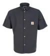 Carhartt Work In Progress Toland Seersucker Short Sleeve Button-up Shirt In Blue