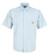 Carhartt Short Sleeves Toland Shirt In Blue