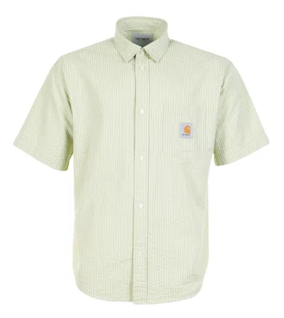 Carhartt Short Sleeve Toland Shirt Pale Olive In Green