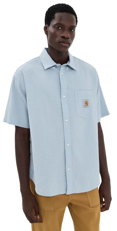 Carhartt Short Sleeve Toland Shirt Toland Stripe/blue Fog