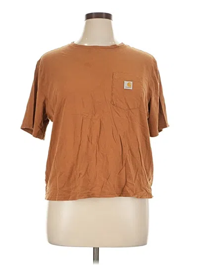 Pre-owned Carhartt Short Sleeve T-shirt In Brown