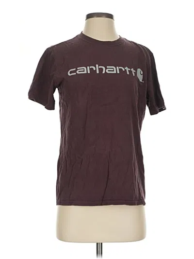 Pre-owned Carhartt Short Sleeve T-shirt In Burgundy