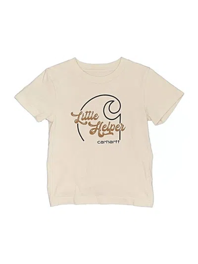 Pre-owned Carhartt Kids' Short Sleeve T-shirt In Ivory