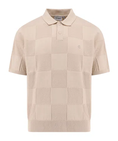 Carhartt Short-sleeved Polo Shirt In Beige