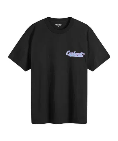 Carhartt Short-sleeved Round Collar T-shirt In Black