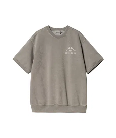 Carhartt Short-sleeved Round-necked Sweater In Gray