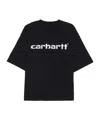 Carhartt Omens Black Archive Script Logo-print Cotton T-shirt In Black