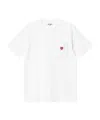 Carhartt T-shirt With Pocket And Heart Patch In White