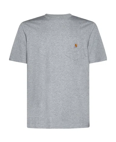Carhartt Short-sleeved T-shirt With Round Neck In Gray