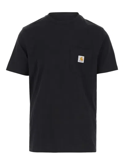 Carhartt Loose Fit Heavyweight Short Sleeve Pocket T-shirt In Black